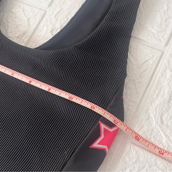 Beach Riot Black Tessa Top Fantasy Star Ribbed Size Small - Picture 3 of 8